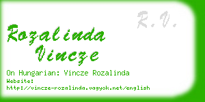 rozalinda vincze business card